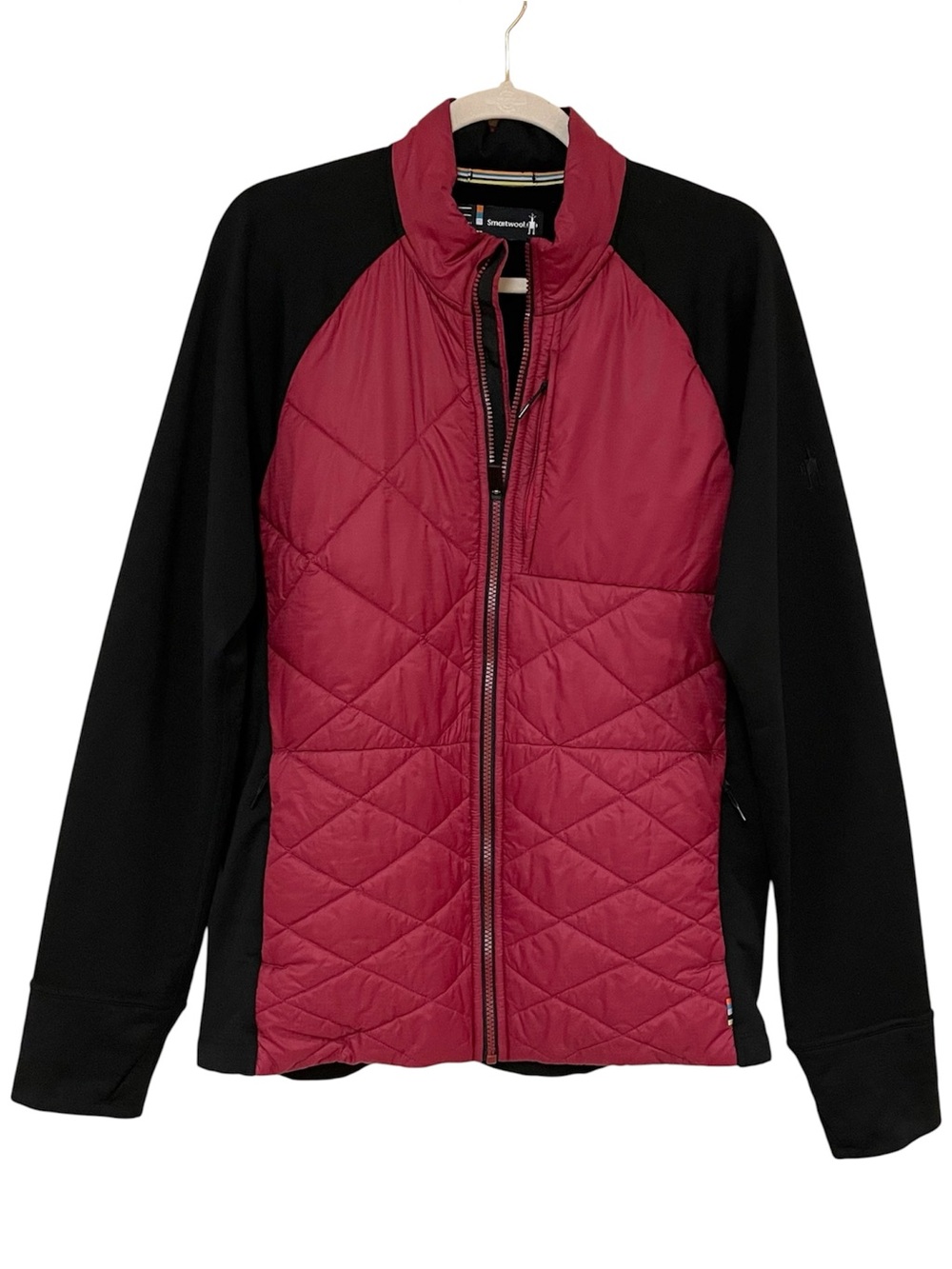 Smartwool Mens Smartloft 120 Performance Jacket Red Quilted Athleisure Stretch L